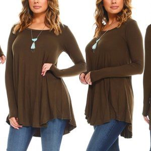 Isaac Liev Women's Long sleeve tunic top
